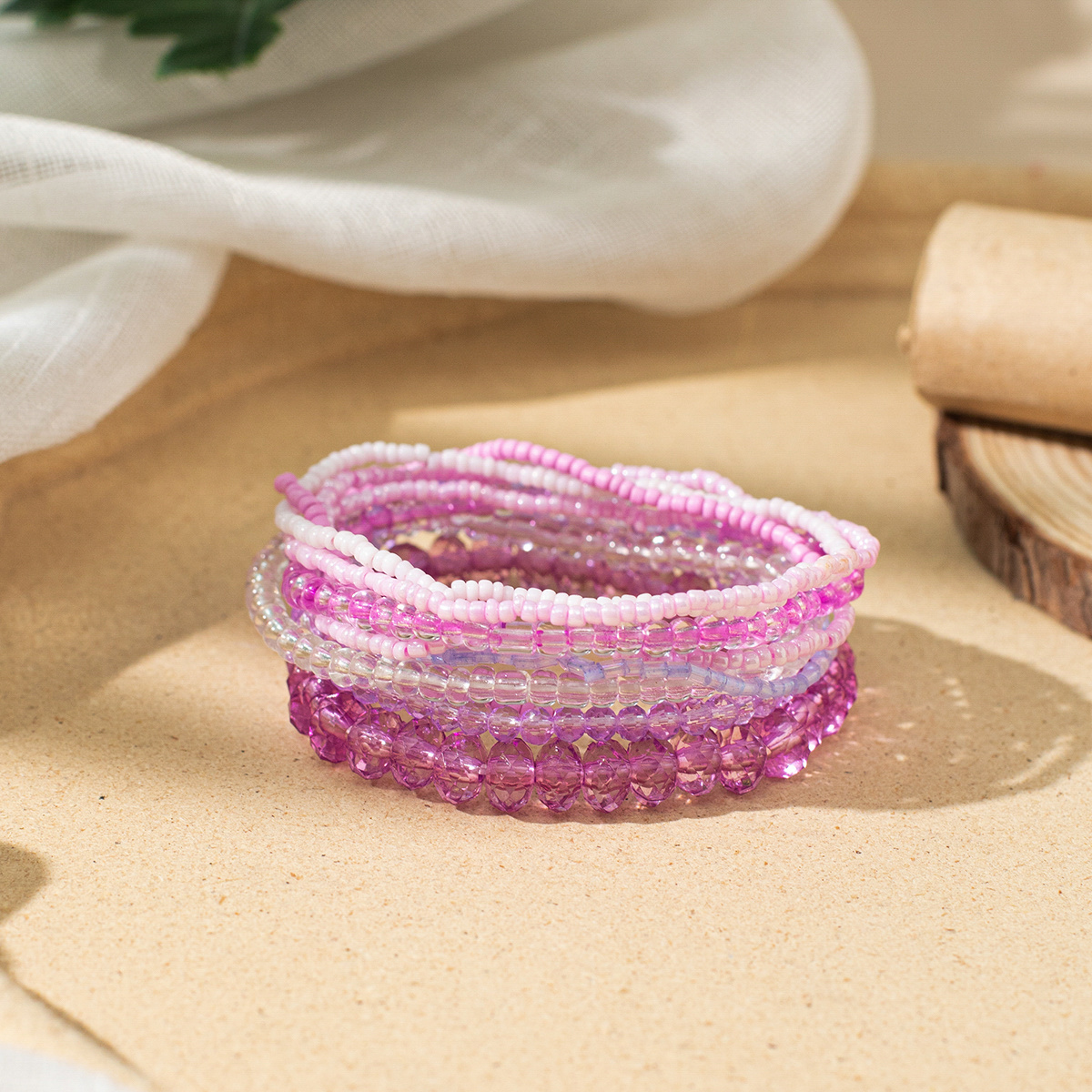 10pcs Boho Glass Rice Beads Bracelet Set for Women